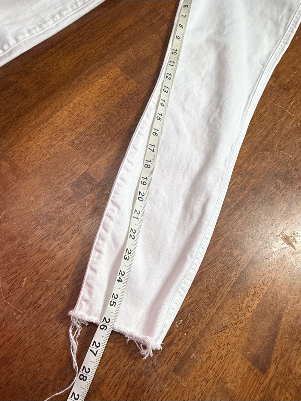 KUT From the Kloth Connie High Rise Ankle Skinny Jeans White Size 4 Raw Hem - Picture 7 of 9